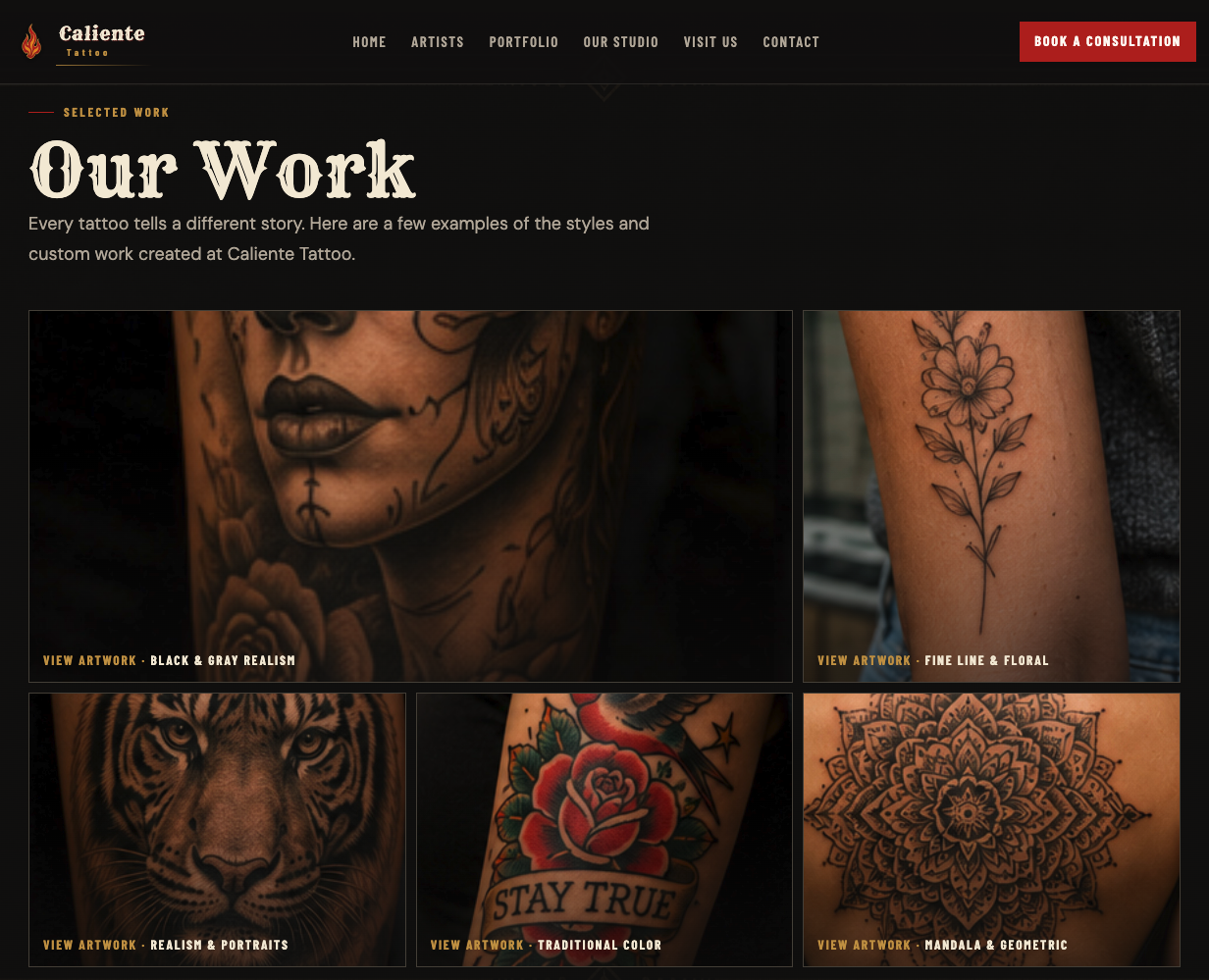 Preview of Caliente Tattoo Demo