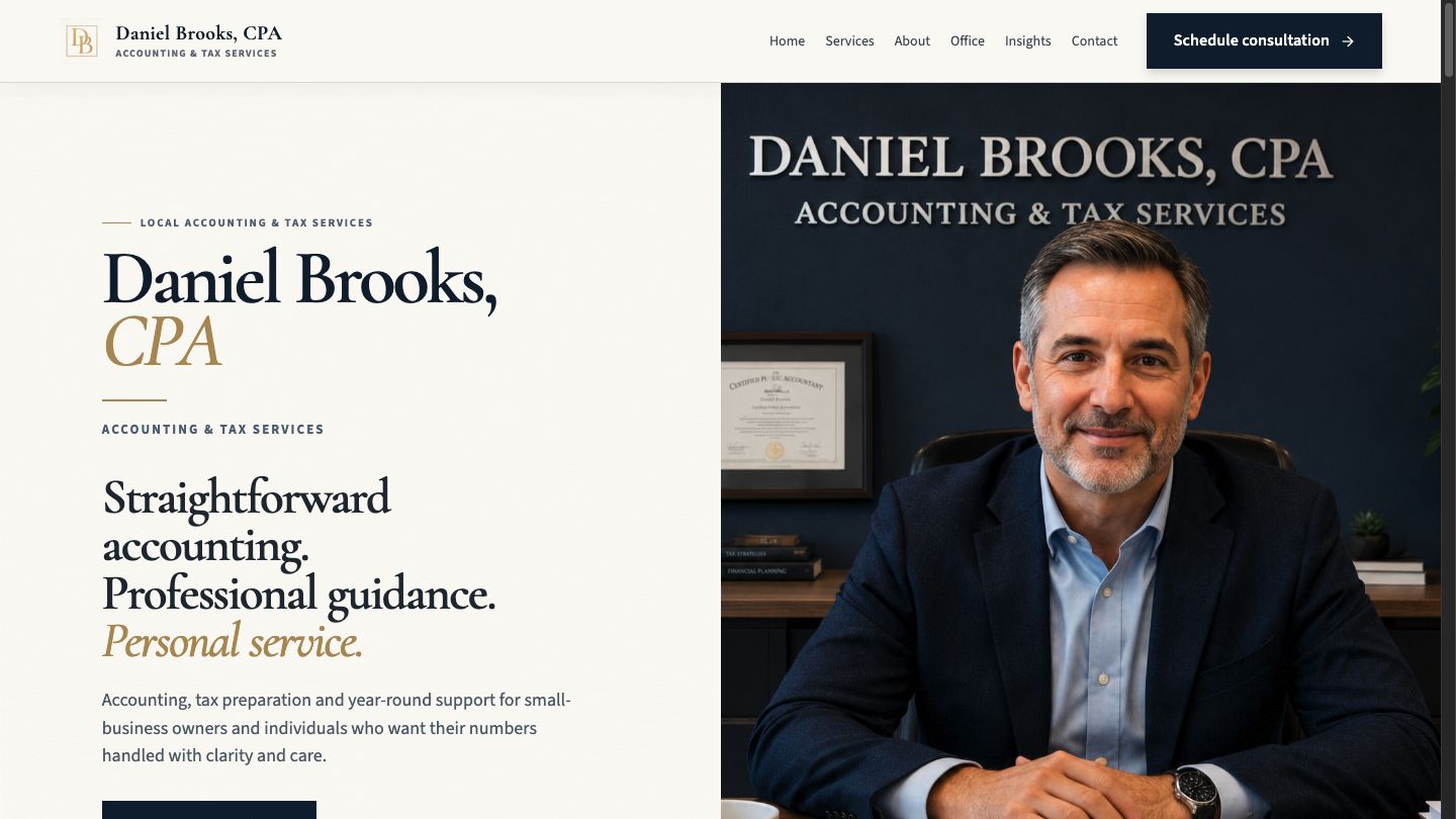 Preview of Daniel Brooks, CPA