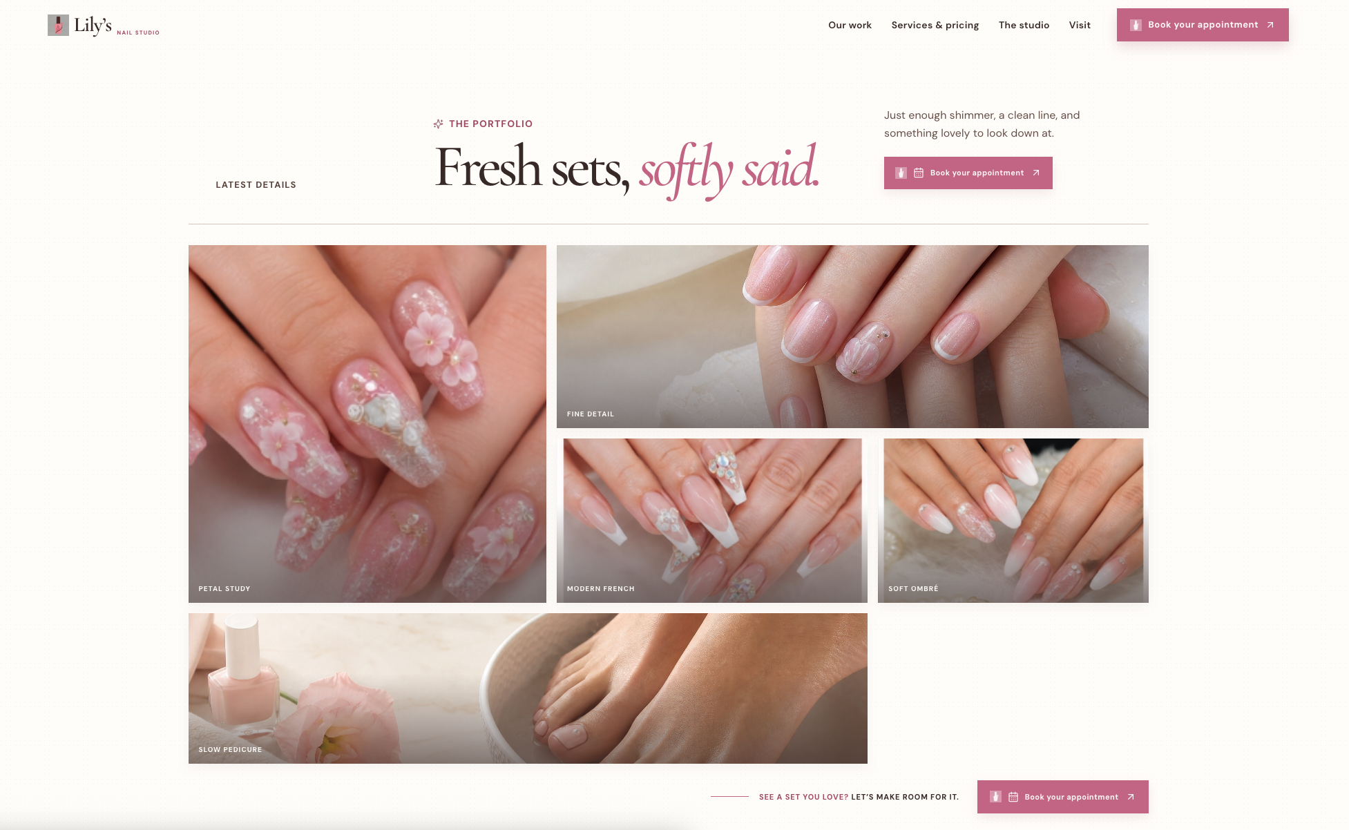 Preview of Lily’s Nail Studio: Petal Ledger Demo